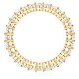 Ring Sterling Silber gelbgold Zirkonia weiß
