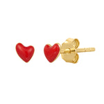 Ohrstecker Sterling Silber gelbgold Emaille rot
