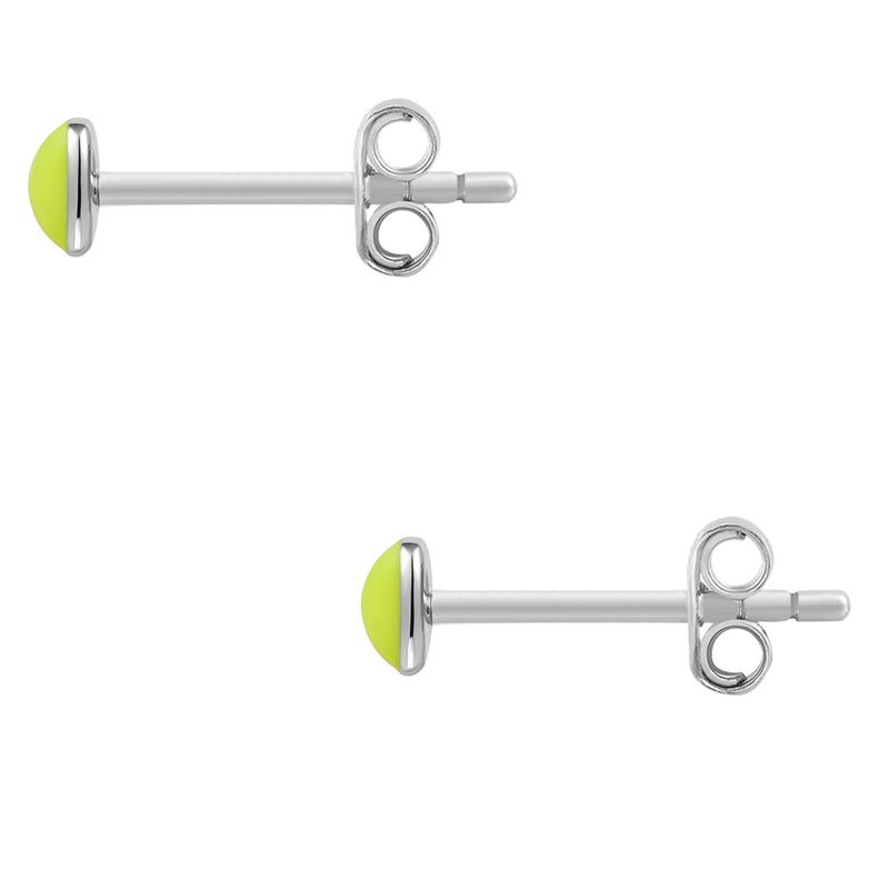 Ohrstecker Sterling Silber Emaille gelb