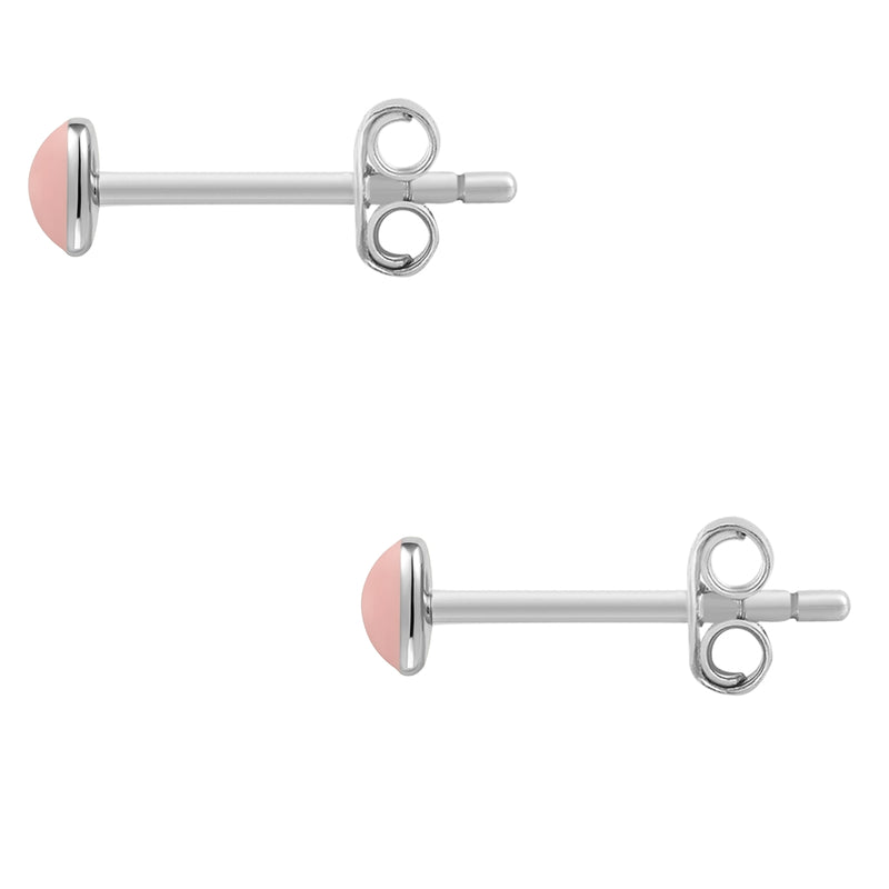 Ohrstecker Sterling Silber Emaille pfirsich