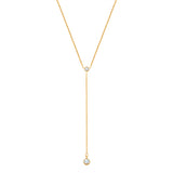 Kette mit Anhänger Edelstahl gelbgold Zirkonia weiß