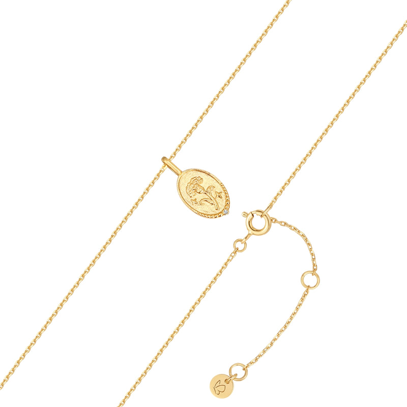 Kette mit Anhänger Sterling Silber gelbgold Zirkonia weiß