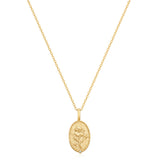 Kette mit Anhänger Sterling Silber gelbgold Zirkonia weiß