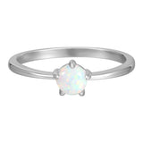 Ring Sterling Silber Opal (synth.) weiß