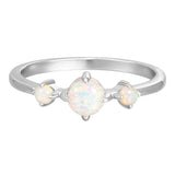 Ring Sterling Silber Opal (synth.) weiß