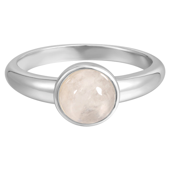 Ring Sterling Silber Mondstein weiß