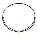 Armband Sterling Silber gelbgold Textil (schwarz)