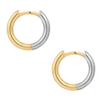 Creolen Sterling Silber bicolor