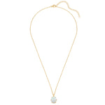 Kette mit Anhänger Sterling Silber gelbgold Opal (synth.) weiß