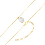 Kette mit Anhänger Sterling Silber gelbgold Opal (synth.) weiß