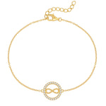Armband Sterling Silber gelbgold Zirkonia weiß