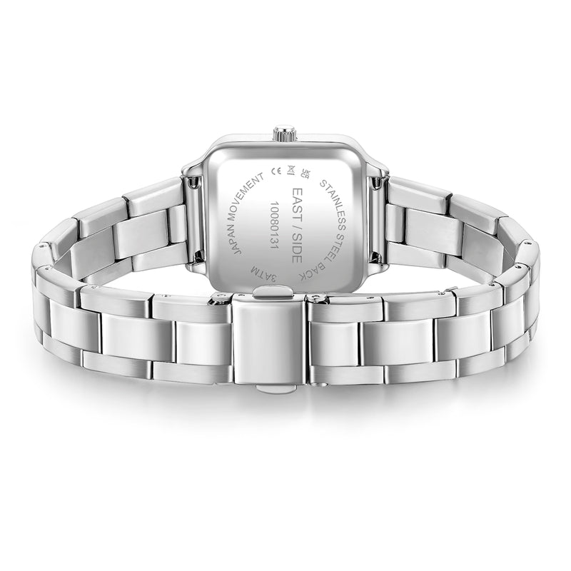 Damen Quarzuhr silber Edelstahl silber
