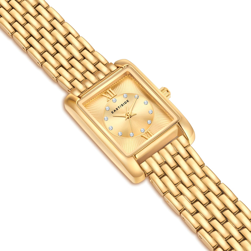 Damen Quarzuhr gelbgold Metall-Legierung gelbgold