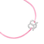 Armband Sterling Silber Textil (rosa)