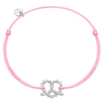 Armband Sterling Silber Textil (rosa)