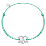 Armband Sterling Silber Textil (salbei)