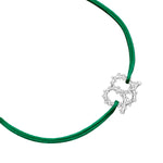 Armband Sterling Silber Textil (grün)