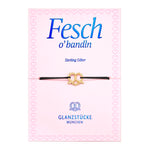Armband Sterling Silber gelbgold Textil (schwarz)