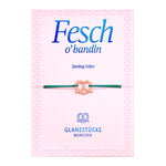 Armband Sterling Silber roségold Textil (dunkelgrün)