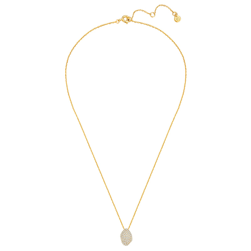Kette mit Anhänger Sterling Silber gelbgold Zirkonia weiß