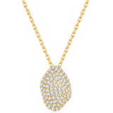 Kette mit Anhänger Sterling Silber gelbgold Zirkonia weiß