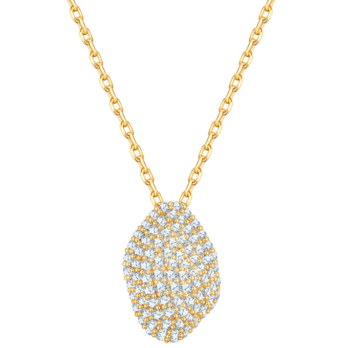 Kette mit Anhänger Sterling Silber gelbgold Zirkonia weiß