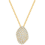 Kette mit Anhänger Sterling Silber gelbgold Zirkonia weiß