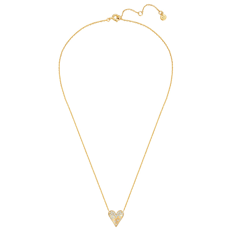 Kette mit Anhänger Sterling Silber gelbgold Zirkonia weiß