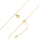 Kette mit Anhänger Sterling Silber gelbgold Zirkonia weiß
