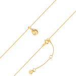 Kette mit Anhänger Sterling Silber gelbgold Zirkonia weiß