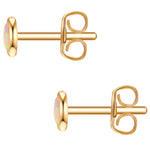 Ohrstecker Sterling Silber gelbgold Opal weiß
