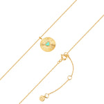 Kette mit Anhänger Sterling Silber gelbgold Türkis (rek.)