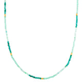 Kette Sterling Silber gelbgold Amazonit grün Aventurin blau