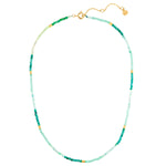 Kette Sterling Silber gelbgold Amazonit grün Aventurin blau