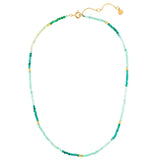 Kette Sterling Silber gelbgold Amazonit grün Aventurin blau