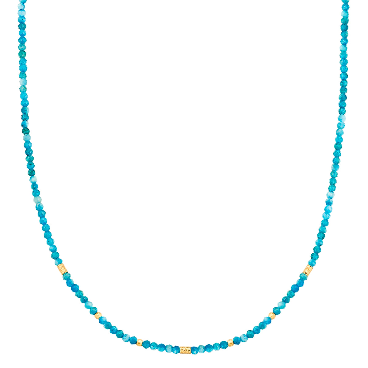 Kette Sterling Silber gelbgold Apatit blau