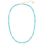 Kette Sterling Silber gelbgold Apatit blau