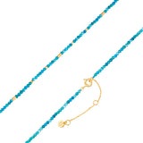 Kette Sterling Silber gelbgold Apatit blau