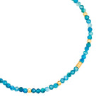 Armband Sterling Silber gelbgold Apatit blau