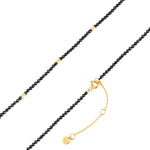 Kette Sterling Silber gelbgold Spinell schwarz