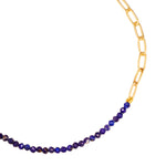 Armband Sterling Silber gelbgold Lapislazuli blau