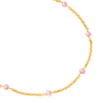 Armband Sterling Silber gelbgold Kunzit rosa