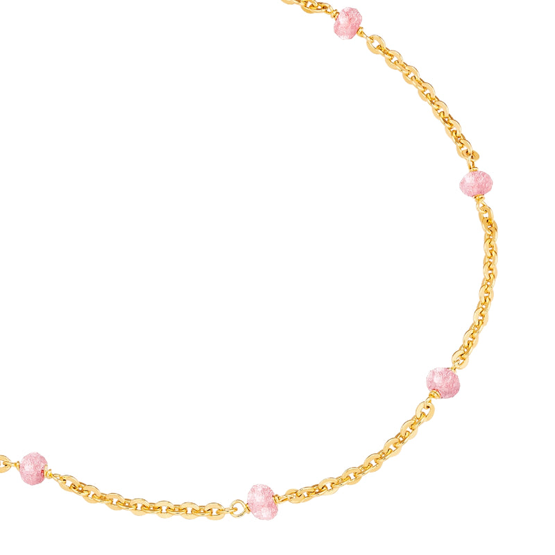 Armband Sterling Silber gelbgold Kunzit rosa