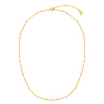 Kette Sterling Silber gelbgold Kunzit rosa