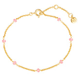 Armband Sterling Silber gelbgold Erdbeerquarz