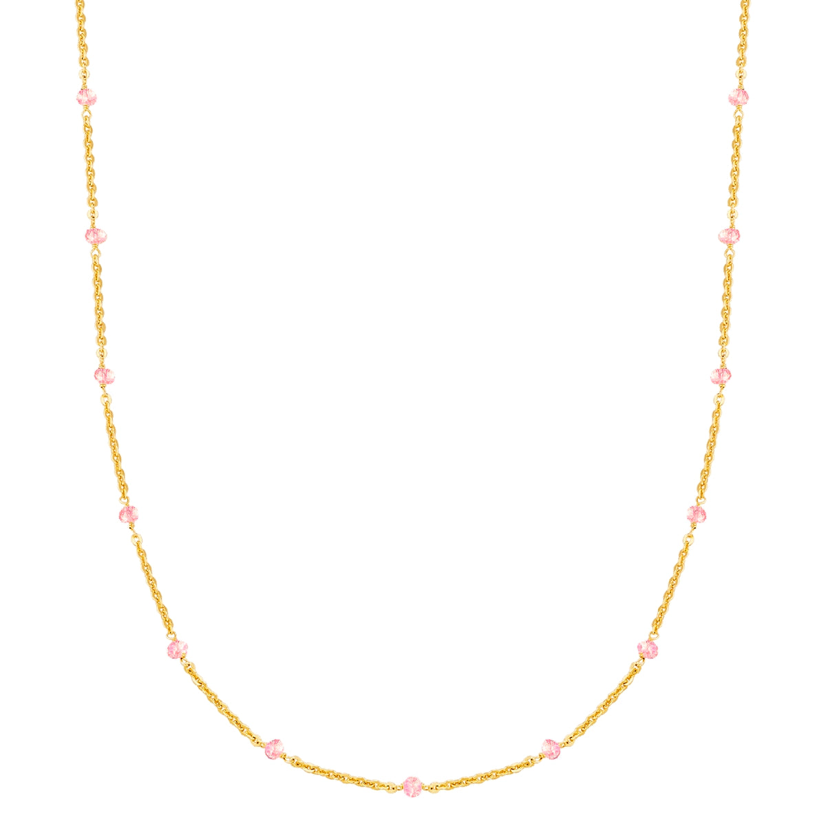 Kette Sterling Silber gelbgold Erdbeerquarz