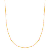 Kette Sterling Silber gelbgold Erdbeerquarz