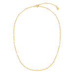 Kette Sterling Silber gelbgold Erdbeerquarz