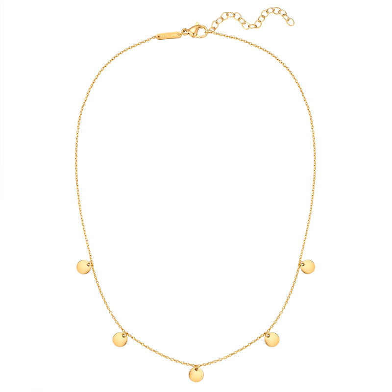 Kette mit Anhänger Edelstahl gelbgold