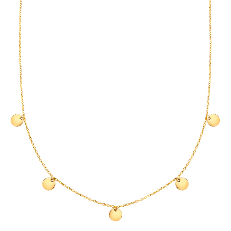 Kette mit Anhänger Edelstahl gelbgold